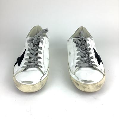 127 GOLDEN GOOSE Super-Star White/Black/Gray Trainers Size 41
