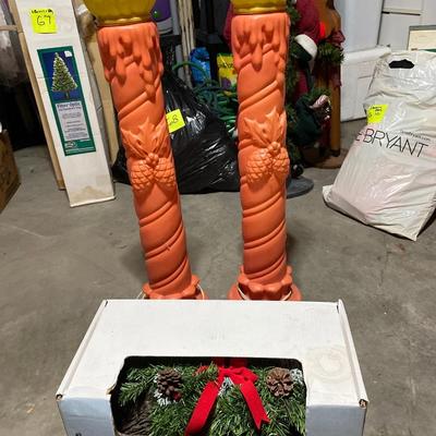 Blow mold candles & Woodys Old World Yule Log