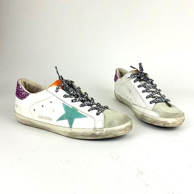 129 GOLDEN GOOSE Super-Star Glitter Sneakers Size 41