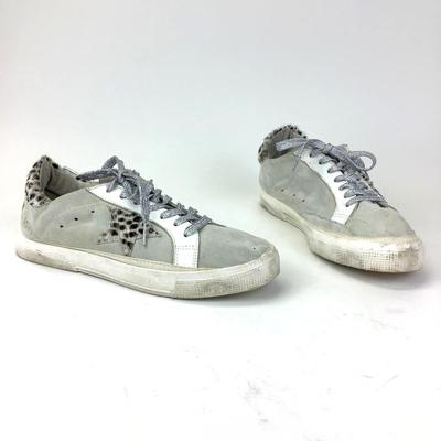 134 GOLDEN GOOSE May Leopard Logo Sneakers Size 41