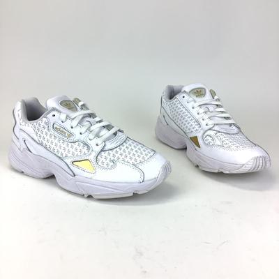 142 ADIDAS Falcon White Sneakers Size 10