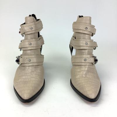 145 REBECCA MINKOFF Leather & Clip Ankle Boots Size 11