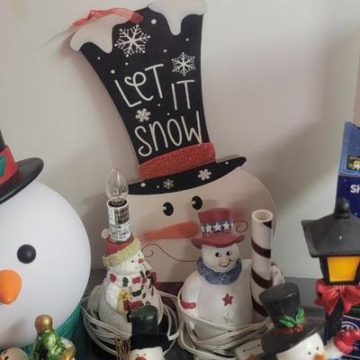 Star Shower and assortment of snowman figures
