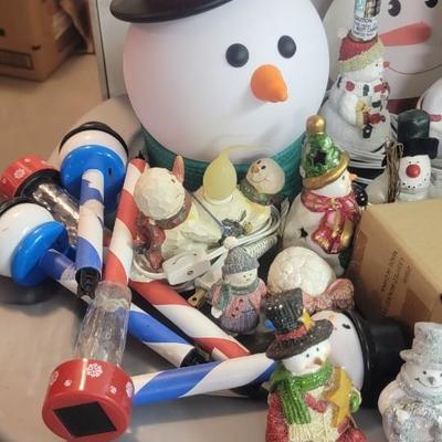 Star Shower and assortment of snowman figures