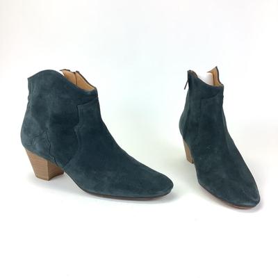 151 ISABEL MARANT Black Suede 'Dicker' Boots Size 42