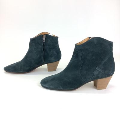 151 ISABEL MARANT Black Suede 'Dicker' Boots Size 42