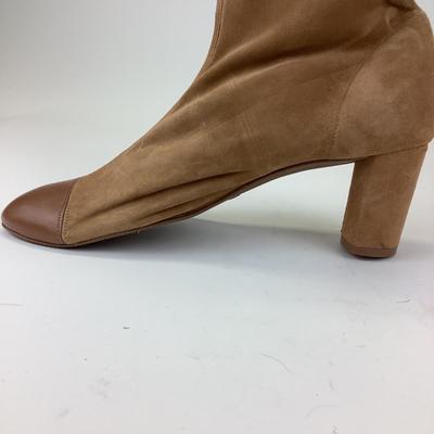 153 New STUART WEITZMAN Fernanda Light Brown Suede Boots Size 42