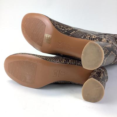 155 LOQ Snake Print Leather High Boots Size 41