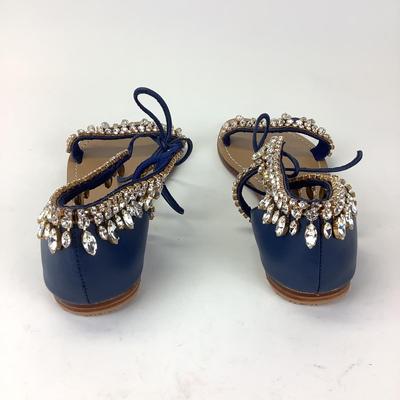 159 New MYSTIQUE Rhinestone & Leather Sandals Size 11