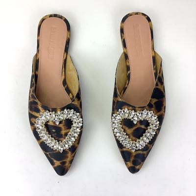 160 MYSTIQUE Cheetah/Rhinestone Sandals Size 11