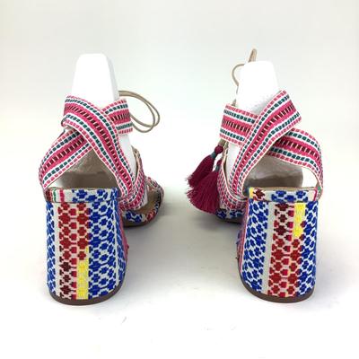 165 SCHUTZ Embroidered Block Heel Sandals Size 11