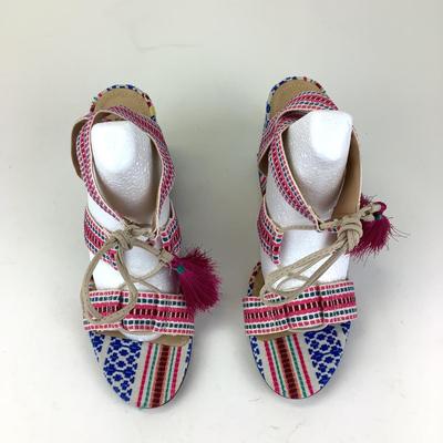 165 SCHUTZ Embroidered Block Heel Sandals Size 11
