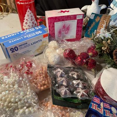 Tote filled with Christmas decor