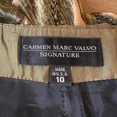 Lot of Women's Formal Evening Wear - Carmen Marc Valvo, Silk, Beaded