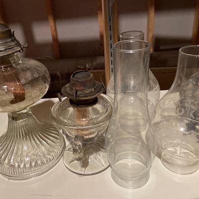 Antique oil lamps