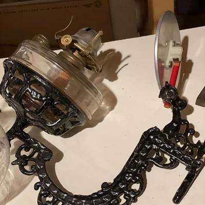 Antique oil lamps