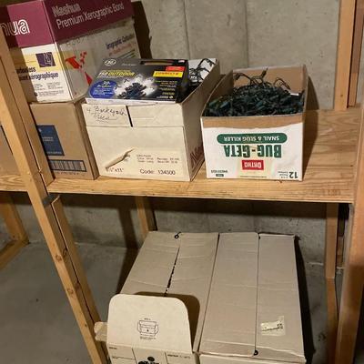 Boxes of Christmas lights