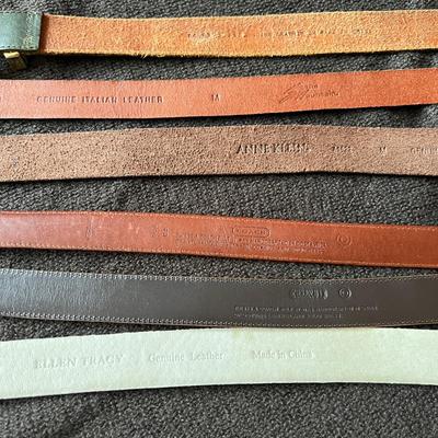 Women’s Leather Belt Lot - 2 Coach, Ellen Tracy,