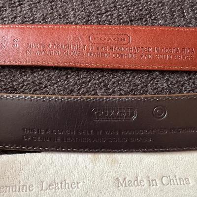 Women’s Leather Belt Lot - 2 Coach, Ellen Tracy,