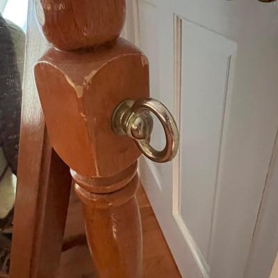 Oval Cheval Wood Framed Floor Mirror