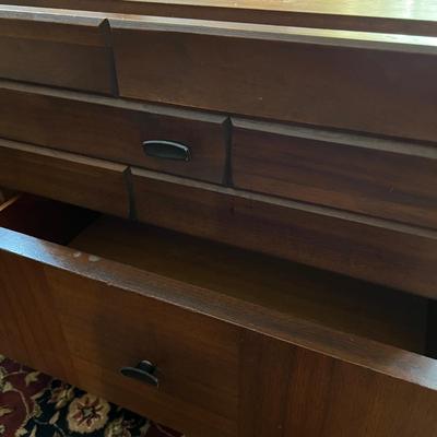 2 Vintage Bedside Tables Nightstands - Early 70's w. MCM Brutalist Style