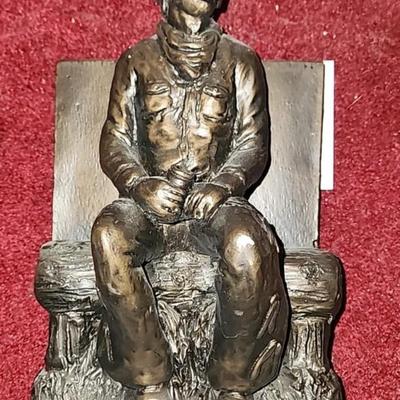 Cowboy Book Ends. One piece with damage