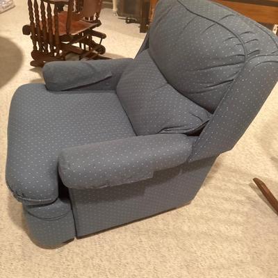 Blue recliner chair
