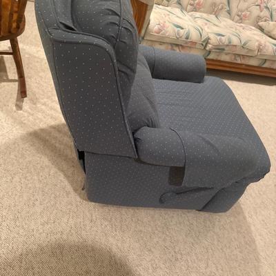 Blue recliner chair