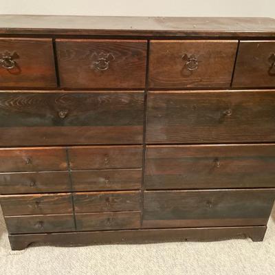 Dark wood organizer dresser