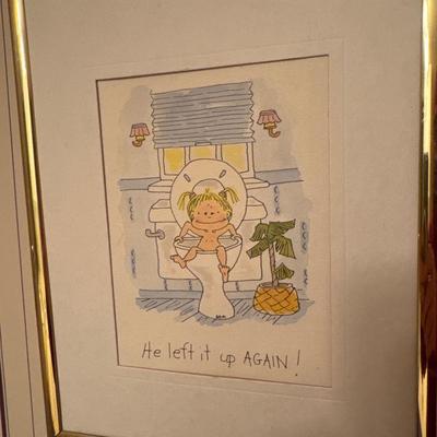 Funny bathroom wall decor