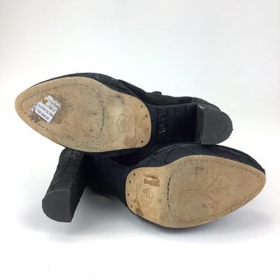 169 OPENING CEREMONY Black Suede Heel Boots Size 41