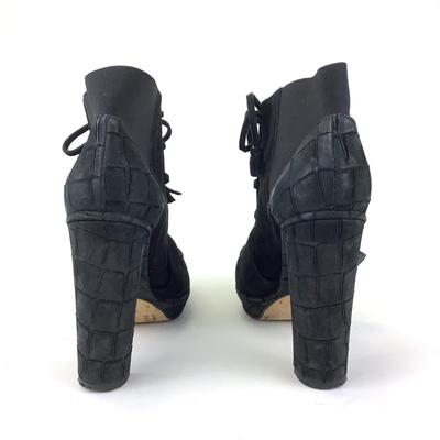 169 OPENING CEREMONY Black Suede Heel Boots Size 41