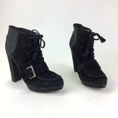 169 OPENING CEREMONY Black Suede Heel Boots Size 41