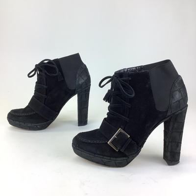 169 OPENING CEREMONY Black Suede Heel Boots Size 41