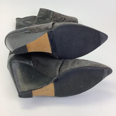 178 ISABEL MARANT Gray Leather & Suede High Boots