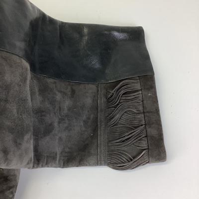 178 ISABEL MARANT Gray Leather & Suede High Boots