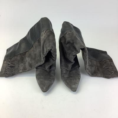 178 ISABEL MARANT Gray Leather & Suede High Boots