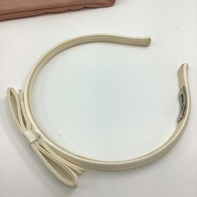 180 MIU MIU Ivory Satin Hairband