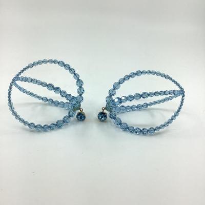 182 JACQUEMUS Pale Blue Swarovski Crystal Drop Earrings