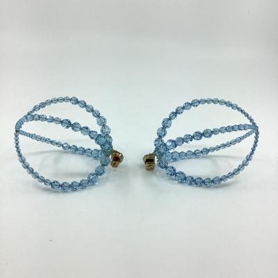 182 JACQUEMUS Pale Blue Swarovski Crystal Drop Earrings