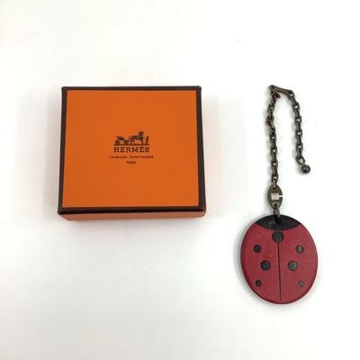 185 HERMÈS Paris Ladybug Bag Charm & 925 Silver Keychain