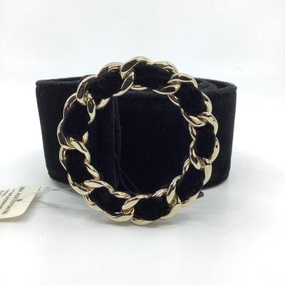 192 New with Tag CHANEL Black Velvet Belt Size 95/38