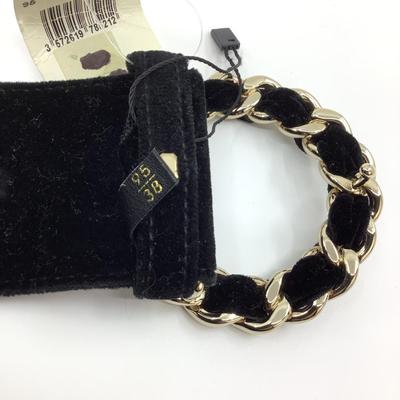 192 New with Tag CHANEL Black Velvet Belt Size 95/38