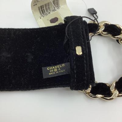 192 New with Tag CHANEL Black Velvet Belt Size 95/38