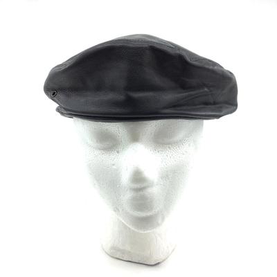 200 ERIC JAVITS Black Leather Beret