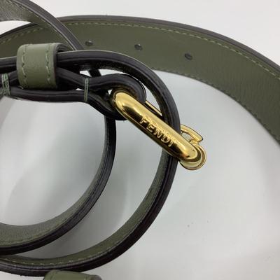 204 FENDI Green Leather Utility Belt