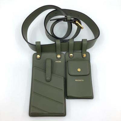 204 FENDI Green Leather Utility Belt