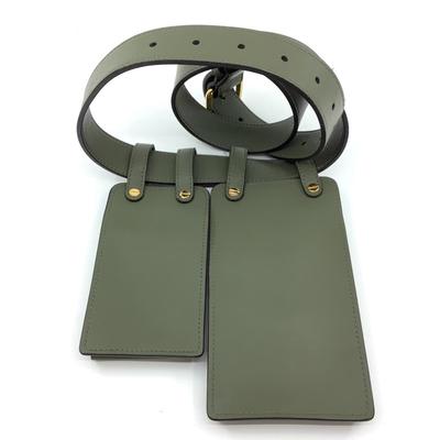 204 FENDI Green Leather Utility Belt