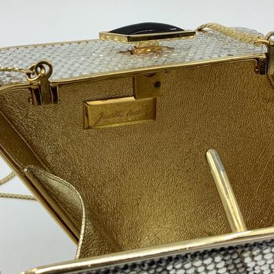 206 JUDITH LEIBER Minaudière Swarovski Crystal Clutch Bag