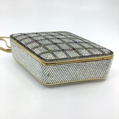 206 JUDITH LEIBER Minaudière Swarovski Crystal Clutch Bag
